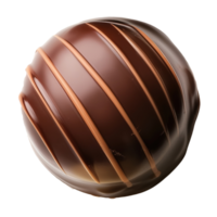 AI generated Round chocolate candy isolated on transparent background png