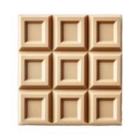 ai generado blanco chocolate bar aislado en transparente antecedentes png