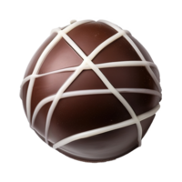 ai gegenereerd ronde chocola snoep geïsoleerd Aan transparant achtergrond png