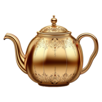 AI generated Vintage teapot isolated on transparent background png