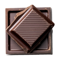 ai generado oscuro chocolate bar aislado en transparente antecedentes png