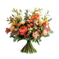 AI generated Beautiful wedding bouquet isolated on transparent background png