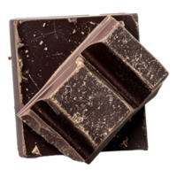 ai generado oscuro chocolate bar aislado en transparente antecedentes png