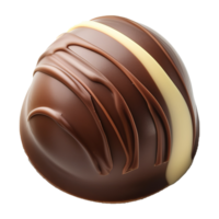 ai gegenereerd ronde chocola snoep geïsoleerd Aan transparant achtergrond png