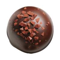 ai gegenereerd ronde chocola snoep geïsoleerd Aan transparant achtergrond png