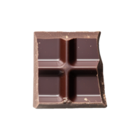 AI generated dark chocolate bar isolated on transparent background png