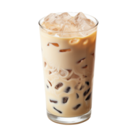 AI generated A glass of iced coffee isolated on transparent background png