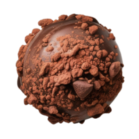 AI generated Round chocolate candy isolated on transparent background png