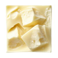 AI generated White chocolate bar isolated on transparent background png
