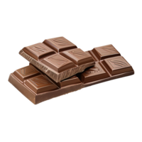 AI generated dark chocolate bar isolated on transparent background png