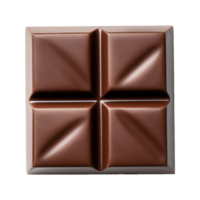 AI generated dark chocolate bar isolated on transparent background png