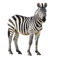 ai gerado zebra isolado em transparente fundo png