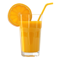 ai généré Frais Orange jus isolé sur transparent Contexte png