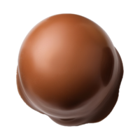 AI generated Round chocolate candy isolated on transparent background png