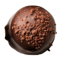 ai gegenereerd ronde chocola snoep geïsoleerd Aan transparant achtergrond png