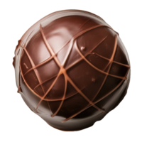 ai generado redondo chocolate caramelo aislado en transparente antecedentes png