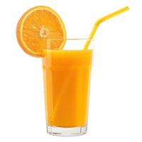 ai generado Fresco naranja jugo aislado en transparente antecedentes png