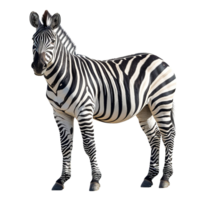 ai gerado zebra isolado em transparente fundo png