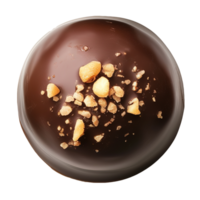 AI generated Round chocolate candy isolated on transparent background png