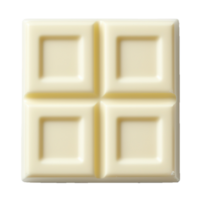 AI generated White chocolate bar isolated on transparent background png