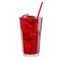 ai généré Cerise jus dans une verre isolé sur transparent Contexte png