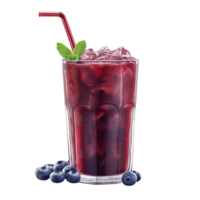 ai gegenereerd bosbes smoothie geïsoleerd Aan transparant achtergrond png