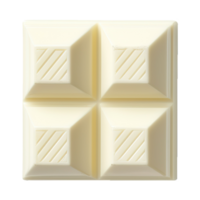 AI generated White chocolate bar isolated on transparent background png