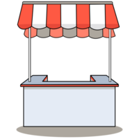 flat design shops facade icons. Cartoon market store illustration png