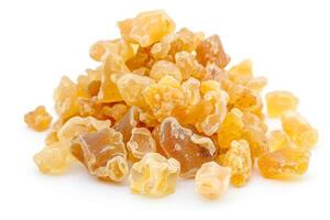 AI generated Frankincense or olibanum aromatic resin isolated on white background used in incense and perfumes. photo