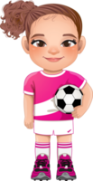 Soccer player girl international uniform png