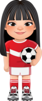 Soccer player girl international uniform png