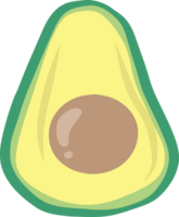 voor de helft van avocado clip art png