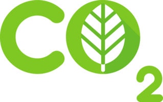CO2 green leaf logo icon png