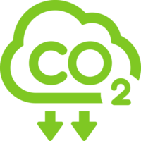 reduciendo co2 emisiones logo icono png
