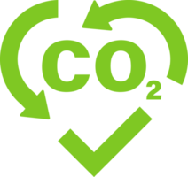 Recycling co2 Logo Symbol Kohlenstoff Verkehr Balance png