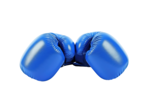 AI generated Blue boxing gloves isolated on transparent background png