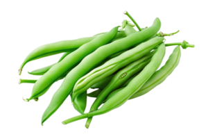 AI generated a pile of green beans isolated on transparent background png