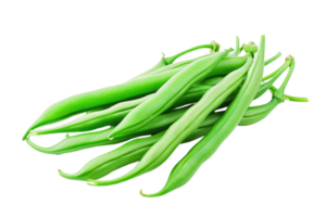 AI generated a pile of green beans isolated on transparent background png