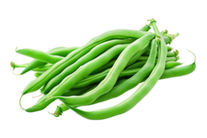 AI generated a pile of green beans isolated on transparent background png