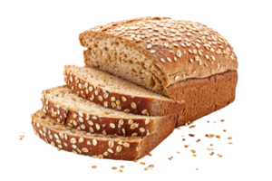 AI generated Multigrain bread isolated on transparent background png