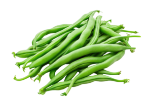 AI generated a pile of green beans isolated on transparent background png