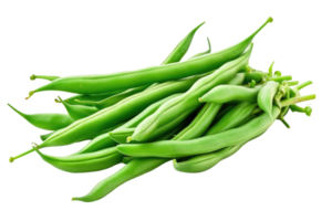 AI generated a pile of green beans isolated on transparent background png