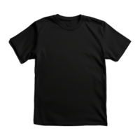 ai gerado curto mangas Preto camiseta isolado em uma transparente fundo png