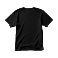 ai generiert kurz Ärmel schwarz T-Shirt isoliert auf ein transparent Hintergrund png