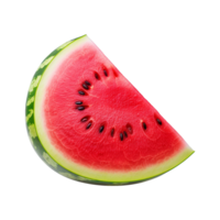 ai generiert Wassermelone geschnitten isoliert auf transparent Hintergrund png