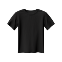 AI generated Short sleeves black tshirt isolated on a transparent background png