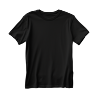 ai gerado curto mangas Preto camiseta isolado em uma transparente fundo png