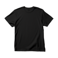 AI generated Short sleeves black tshirt isolated on a transparent background png