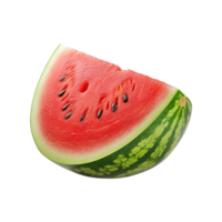 ai generiert Wassermelone geschnitten isoliert auf transparent Hintergrund png