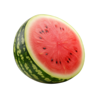 ai generiert Wassermelone geschnitten isoliert auf transparent Hintergrund png